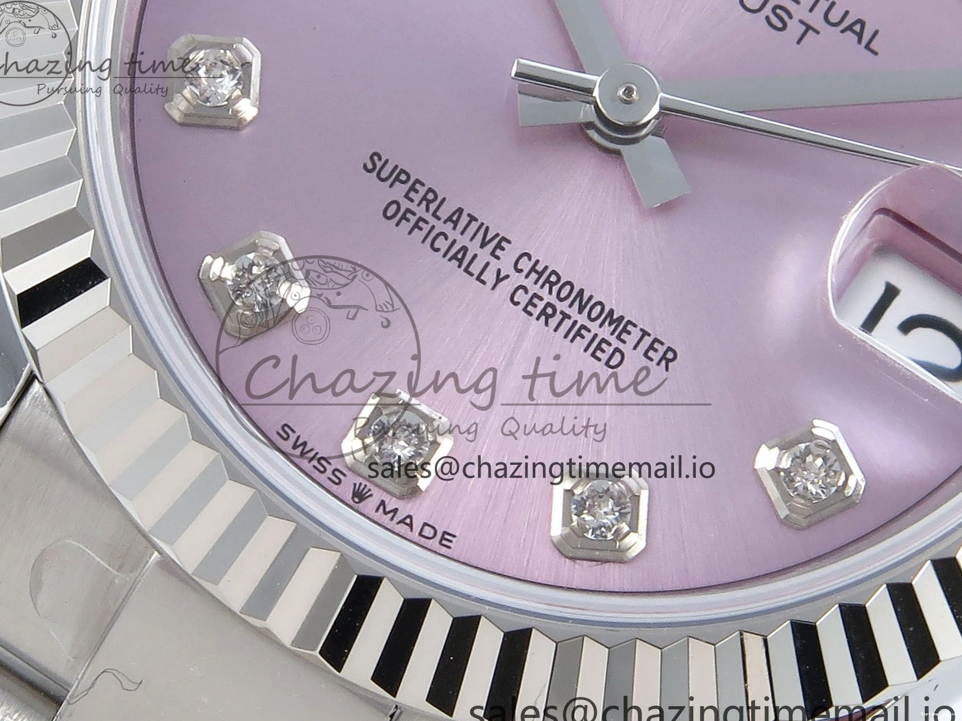 0523 Timeless DateJust 31 278274 ARF 1:1 Best Edition 904L Steel Pink Diamonds Dial on SS Oyster Bracelet ETA 557